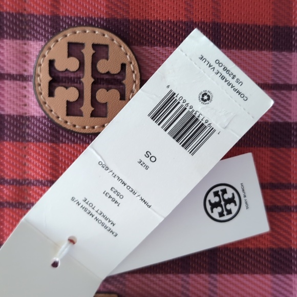 Tory Burch Emerson Mesh Market Tote + Gift Bag Nwt ❤️ - Picture 7 of 8